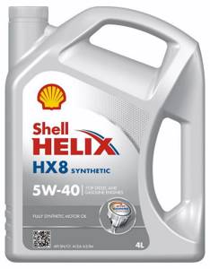 SHELL HELIX HX8 Syn 5w40 API SM/CF 4л синтетика, масло моторное